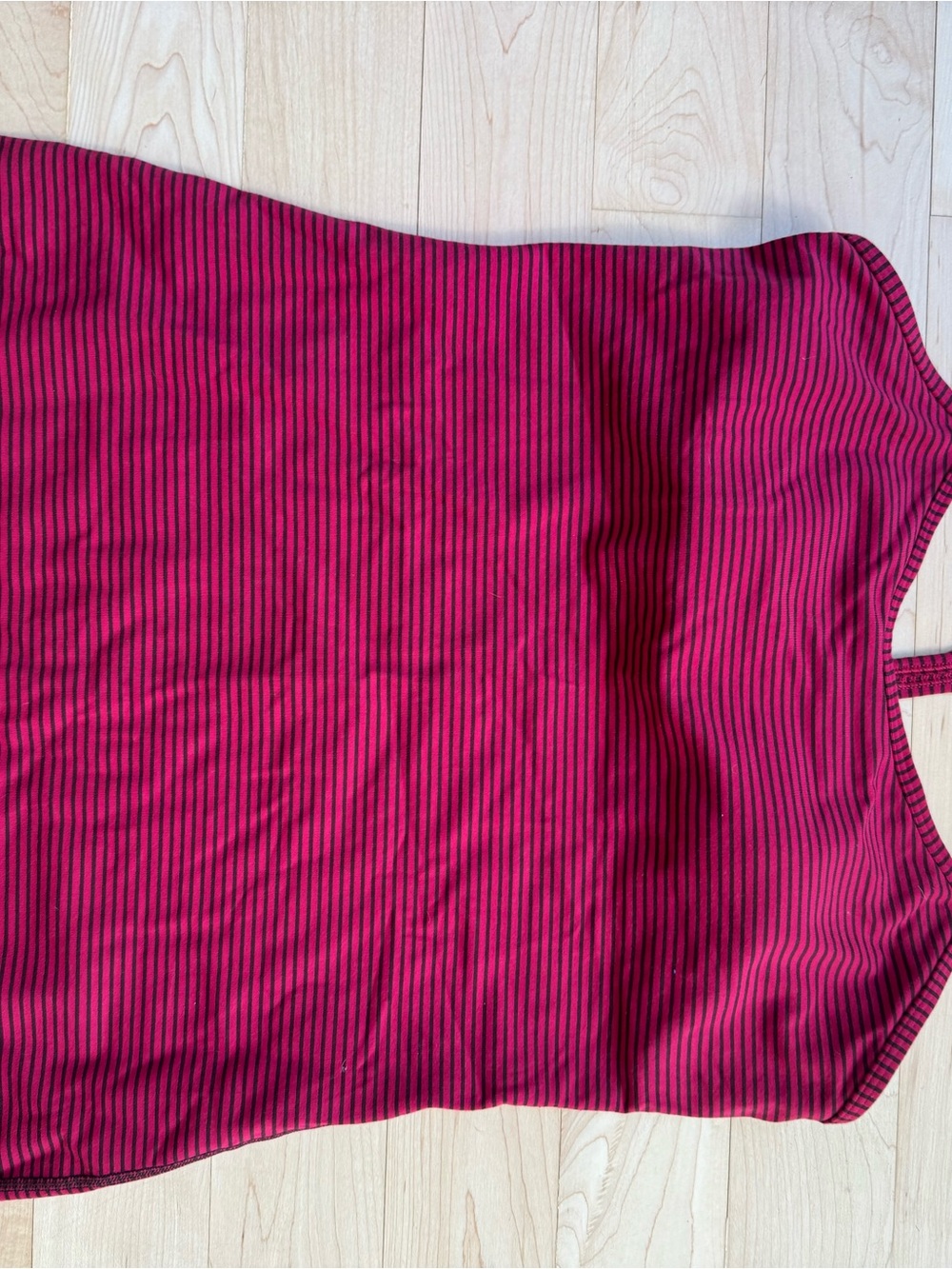 lululemon athletica Magenta and Black Striped Camisole